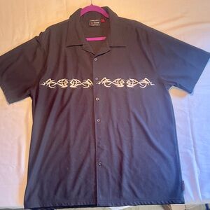 Vintage y2k R2 Randy, Randy River black button down Shirt
